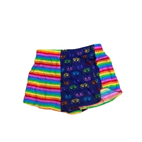 NICE Women's Disney Lilo and Stitch Pride Rainbow Silky Pajama Shorts Women's Pl - Picture 3 of 5